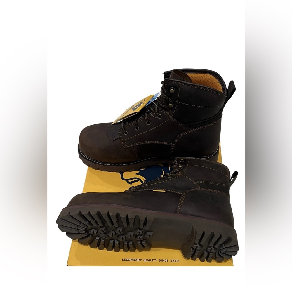 Herman Survivors Men’s Dover 6” Leather Steel Toe Waterproof Brown Work Boots 13